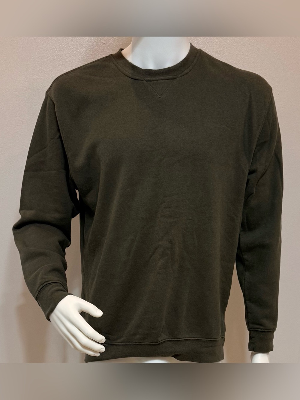Joe Boxer Men's Olive Crewneck Sweater - Classic Pullover Medium